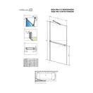 Шторка для ванни Idea PNJ II 100 з тримачем рушника, RADAWAY (10001100-01-01W)