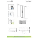 Шторка для ванни Idea Black PN DWD 170,  RADAWAY (10004170-54-01)