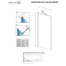 Шторка для ванни Modo New Black PNJ II 70 Frame, RADAWAY (10006070-54-56)