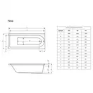 Ванна прямокутна NEA 170x70, RADAWAY (WA1-02-170x070U)