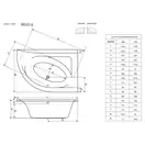Ванна асиметрична ліва Mistra 170x110 L, RADAWAY (WA1-07-170x110L)