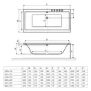 Radaway Aridea Ванна прямоугольная 190x90, белая (WA1-24-190x090US)