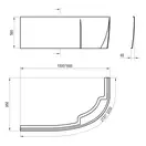 Панель до ванни ліва A Rosa 95 L 150, RAVAK (CZ55100A00)