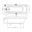 Ванна акриловая Ravak Domino II 180 х 80 х h44 см (XAU0000034) фото 6 Aquada.com.ua