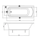 Ванна акриловая Ravak Domino II 160 х 75 х h44 см (XAU0000037) фото 6 Aquada.com.ua