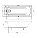 Ванна акриловая Ravak Domino II 170 х 75 х h44 см (XAU0000038) фото 6 Aquada.com.ua