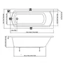Ванна акриловая Ravak Domino II 170 х 75 х h44 см (XAU0000038)