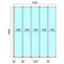 Шторка для ванны REA IDEA CHROME 120 складная (REA-W0850)