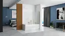 Шторка для ванны REA ELEGANT GOLD 80 постоянная (REA-W5601)
