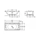 Ванна акрилова Becool 180x90 (A248013001)+сифон Roca  ІСПАНІЯ