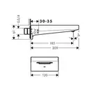 Вилив для ванни Hansgrohe Metropol (32543340)