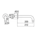 AV00158/36BM Вилив для змішувача 200мм чорний мат Nobili ІТАЛІЯ (AV00158/36BM)