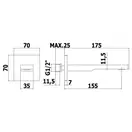 Излив 155 мм Paffoni Tilt (цвет - сталь) (ZBOC120ST)