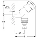 Приєднувальний вентиль Grohe Eggemann 1/2, хром (41010000)