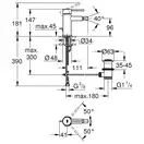 Grohe Essence Змішувач для умивальника з донним клапаном, хром (24178001)