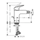 Hansgrohe Logis Смеситель для биде, черный матовый (71200670)