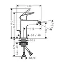 HANSGROHE Logis Fine Смеситель для биде, черный матовый (71201670)
