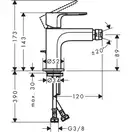 Hansgrohe Rebris E Смеситель для биде, хром (72211000)