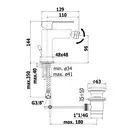 Смеситель для биде Paffoni Effe (цвет - хром), с донным клапаном Clic-Clac (EF131KCR)