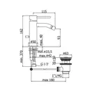 Змішувач для біде Paffoni Light з донним клапаном, Brushed Black Nickel (LIG135NKNSP)