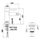 Смеситель для биде Paffoni Stick (цвет - хром), с донным клапаном Clic-Clac (SK131HKCR)