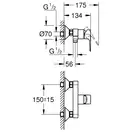 Grohe BauLoop New Смеситель для душа, хром (23634001)
