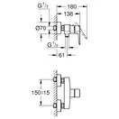 Grohe Start Смеситель для душа, хром (24208002)