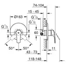 Grohe Eurosmart New Смеситель скрытый, хром (33556003)