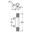 Змішувач для душу з термостатом Grohe Grohtherm 1000 Performance, ексц. 1/2 дюймів  (34778000)