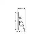 Hansgrohe Novus 200 Смеситель для ванны, хром (71047180)