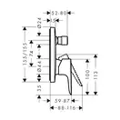 Смеситель для ванны, со встроенной защитной комбинацией Hansgrohe Talis E (цвет - хром) 71474000