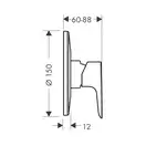 Hansgrohe Talis E Смеситель для душа, хром (71766000)