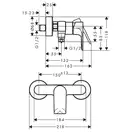 Hansgrohe Rebris E Смеситель для душа, Matt Black (72650670)