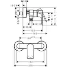 Hansgrohe Rebris E Смеситель для душа, Matt Black (72650670)