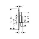HANSGROHE DuoTurn Q Смеситель скрытого монтажа, хром (75614000)