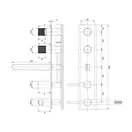 змішувач для ванни та душу Omnires Contour прихованого монтажу, chrome (CT8037/1CR)