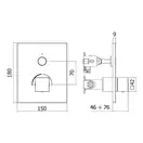 Смеситель для душа Paffoni Compact Box (цвет - чёрный матовый) (CPM513NO)