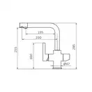 Змішувач для кухні GRB Kitchen 285 мм з виливом для фільтра, хром (51831510)