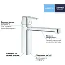 Змішувач одноважільний для кухонної мийки Grohe Get 30196000