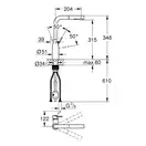 Grohe Essence Смеситель для кухни, черный матовый (30504KF0)