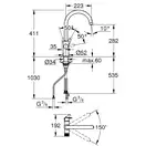 Grohe Blue Pure BauCurve Смеситель для кухни, хром (30580000)