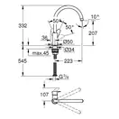 31367001 BauEdge Змішувач для мийки GROHE НІМЕЧЧИНА (31367001)