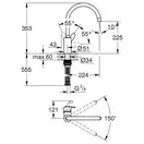 Змішувач одноважільний для кухонної мийки Grohe Get 31494001