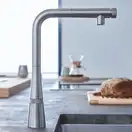 Змішувач для кухні з висувним виливом Grohe Zedra SmartControl (31593DC2)