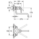 Змішувач для кухні для настінного монтажу Grohe Eurosmart New (32224003)