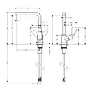 Hansgrohe Focus M41 Змішувач для кухні, хром (31827000)
