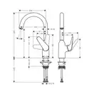 Hansgrohe Focus M421-H220 Змішувач для кухні, хром (71802000)