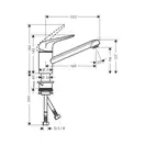 Змішувач для кухні Hansgrohe Focus M421-H100 1jet, хром (71808000)