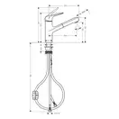 Hansgrohe Focus M41 EcoSmart Змішувач кухонний, хром (71865000)