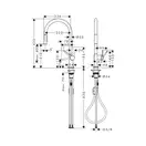 Hansgrohe Talis M54 210 Змішувач для кухні, хром (72800000)